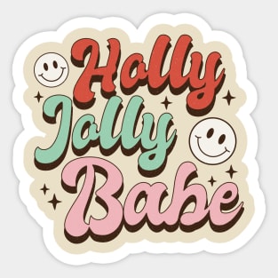 Holly Jolly Babe Sticker